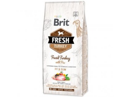 15482 brit fresh turkey pea adult fit slim 12 kg