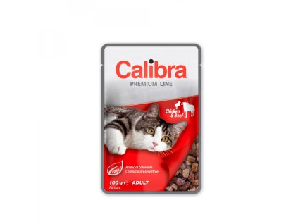 Calibra Cat kapsa Premium Adult Chicken & Beef 100g