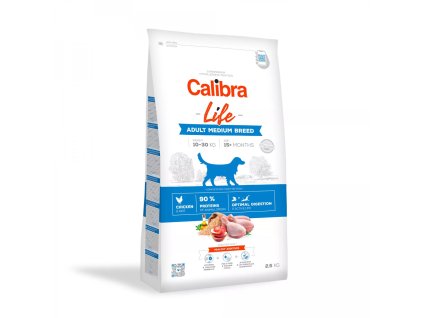 Calibra Dog Life Adult Medium Breed Chicken 2,5kg