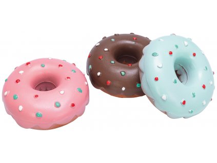 Hračka pes Donut latex 12cm mix barev KAR