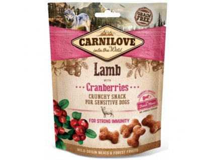 17888 carnilove dog crunchy snack lamb cranberries 200 g