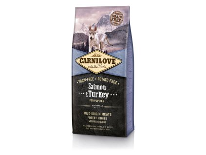 17813 carnilove dog salmon turkey for puppies 12 kg