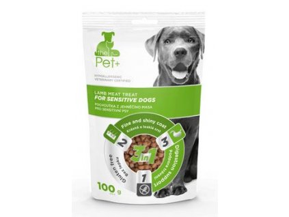 Pochoutka Pet+ 3v1 pes FOR SENSIT DOGS jehněčí 100g