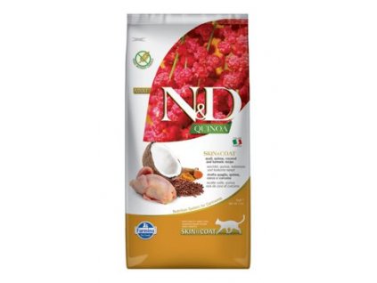 N&D Quinoa CAT Skin & Coat Quail & Coconut 5kg