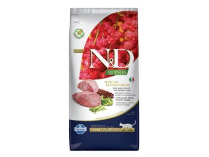 N&D Quinoa CAT Weight Management Lamb & Broccoli 5kg