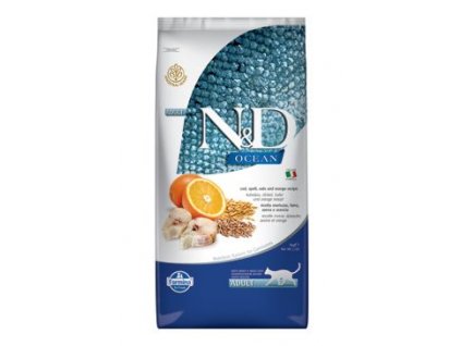 N&D OCEAN CAT LG Adult Codfish & Orange 10kg