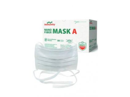 Ústenka jednoráz. IMMUNITY NANO MASK A, úvazky 50ks
