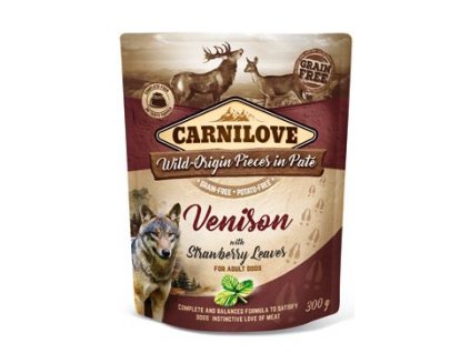 Carnilove Dog Pouch Paté Venison & Strawberry 300g