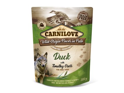 Carnilove Dog Pouch Paté Duck & Timothy Grass 300g