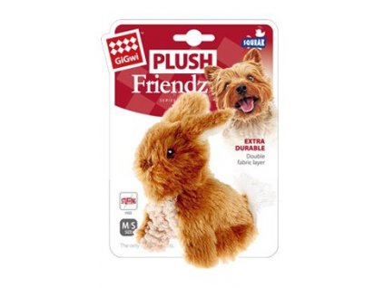 Hračka pes GiGwi Plush Friendz králíček hnědy plyš