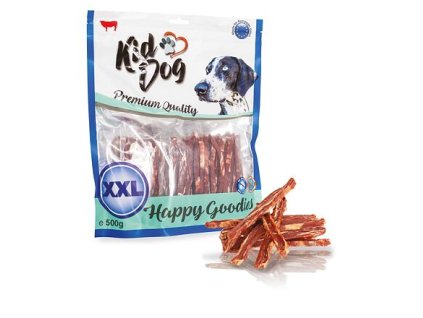 Pochoutka KIDDOG hovězí steak v proužku 500g