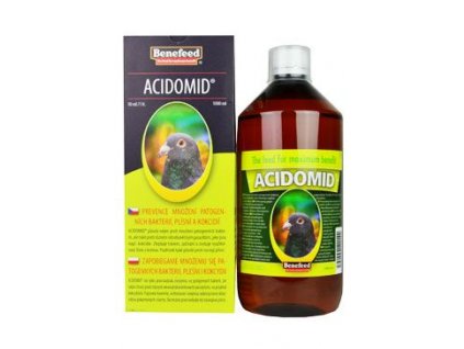 Acidomid H holubi 1l Přípravek s preventivními účinky proti množení bakteríí, plísní a kokcidií.