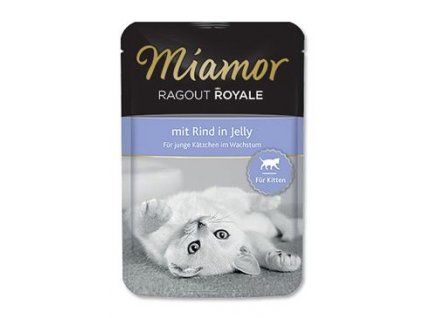 Miamor Cat Ragout Junior kapsa hovězí v želé 100g