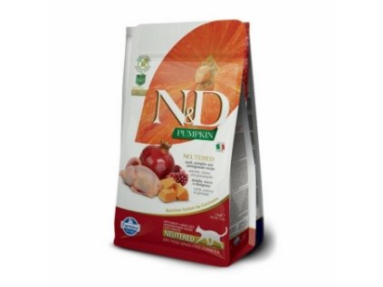 N&D Pumpkin CAT Neutered Quail & Pomegranate 1,5kg