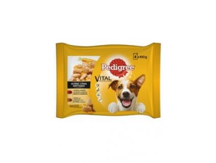 Pedigree kapsa masový výběr s mrkví ve šťávě 4x100g