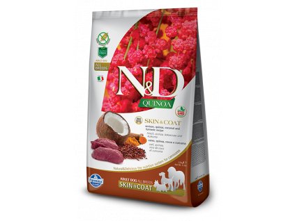 N&D Quinoa DOG Skin&Coat Venison all breeds 7kg krmivo pro dospělé psy