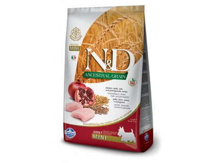 N&D LG DOG Adult Mini Chicken & Pomegranate 2,5kg