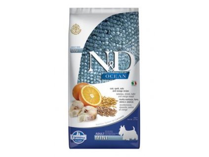 N&D OCEAN DOG LG Adult Mini Codfish & Orange 7kg