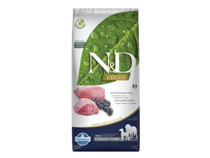 N&D PRIME DOG Adult M/L Lamb & Blueberry 12kg