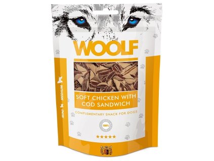 WOOLF pochoutka Soft Chicken with Cod Sandwich 100g