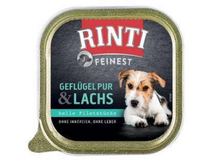 Rinti Dog Feinest vanička drůbež+losos 150g