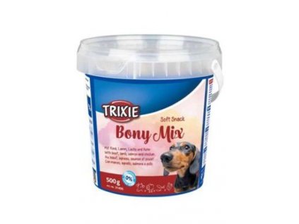 Trixie Soft Snack Bony MIX hověz, jehněč,losos 500g TR