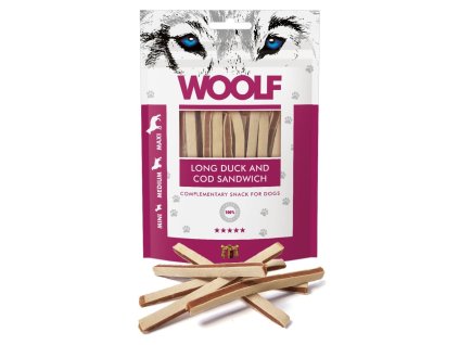 WOOLF pochoutka Soft Duck and Cod Sandwich 100g