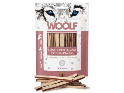 WOOLF pochoutka Soft Chicken and Cod Sandwich 100g