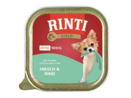 Rinti Dog Gold Mini vanička jelen+hovězí 100g