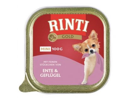 Rinti Dog Gold Mini vanička kachna+drůbež 100g