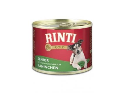 Rinti Dog Gold Senior konzerva králík 185g