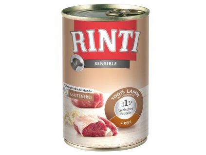 Rinti Dog Sensible konzerva jehně+rýže 400g