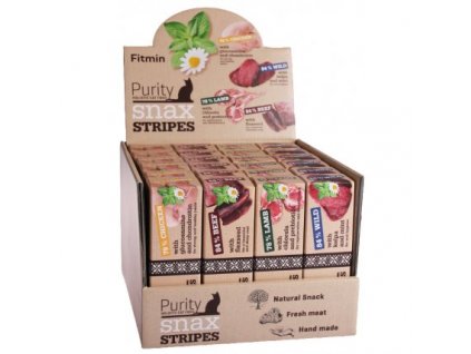 17654 fitmin cat purity snax stripes box 4 prichute 24x35g