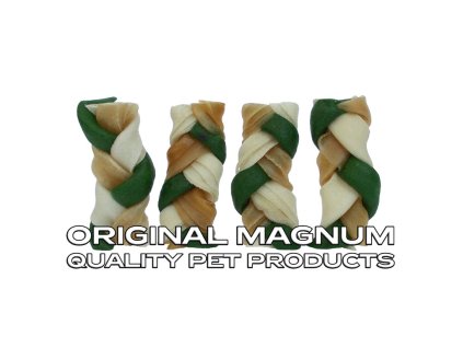 Magnum Rawhide Small Braid 2,5" green 6,5cm/40ks