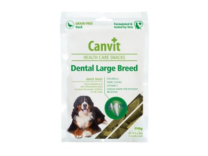Canvit Snacks Dental Large Breed-Duck 250g