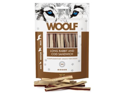 WOOLF pochoutka Soft Rabbit and Cod Sandwich 100g