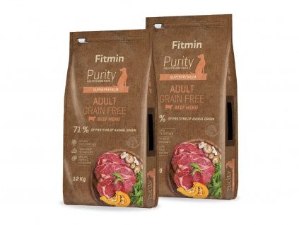 Fitmin Dog Purity Grain Free Adult Beef 2 x 12 kg
