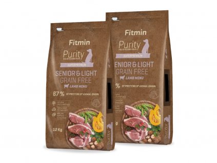 Fitmin Dog Purity Grain Free Adult Senior & Light Lamb 2 x 12 kg