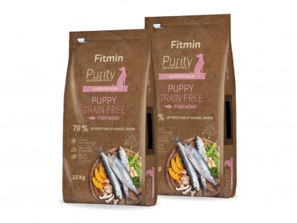 Fitmin Dog Purity Grain Free Puppy Fish 2 x 12 kg