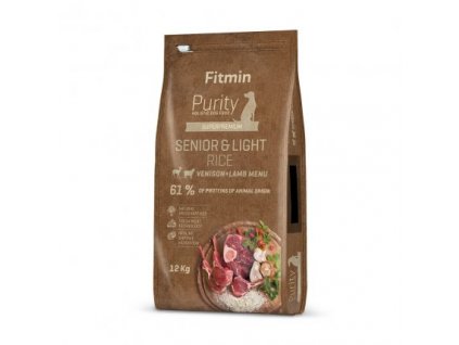 Fitmin Dog Purity Rice Senior&Light Venison & Lamb 12 kg