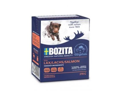 Bozita Dog kousky v želé s lososem 370 g PRODEJ PO BALENÍ (6 ks)