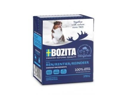 Bozita Dog kousky v želé se sobím masem 370 g PRODEJ PO BALENÍ (6 ks)