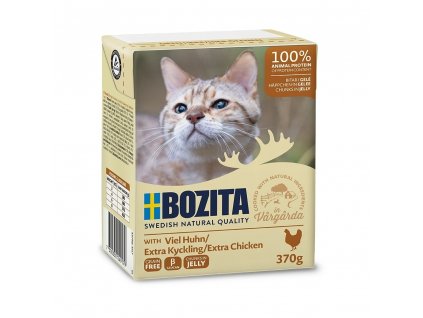 0025487 bozita cat kousky v zele s kurecim kapsicka 370 g