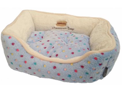 Pelíšek s puntíky Extra soft Bed modrá S 61 cm