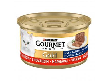 Gourmet Gold konz. kočka pašt. jemná s hovězím 85g