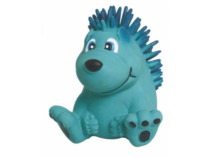 Latexová hračka s pískadlem - modrý ježek 7,5 cm