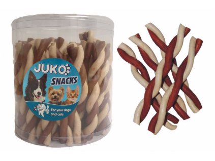 Jerky tyčinka kroucená Vanilka & kuře JUKO Snacks (50 ks)