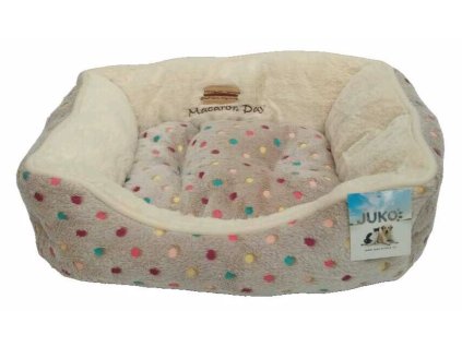 Pelíšek s puntíky Extra soft Bed šedá S 61 cm