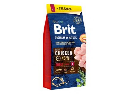 Brit Premium Dog by Nature Adult L 2 x (15kg + 3kg)