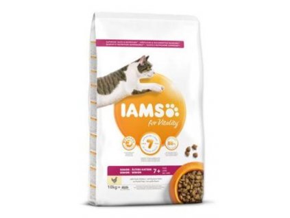 Iams Cat Senior Chicken 10kg granule pro kočky